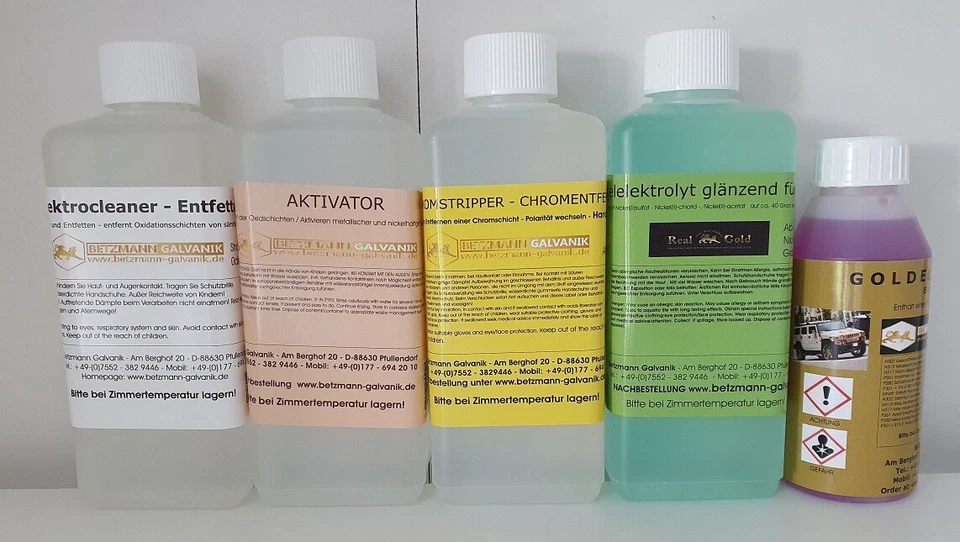 Kleingalvanik Tampon-Galvanik Vergolden - Komplettset Zubehör Gold oder Chrom - Bild 2 von 4