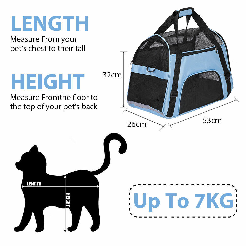 Pet Carrier Bag Portable Large Cat Dog Comfort Tote Travel Bag Airline