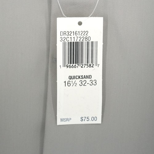 Kenneth Cole Men's Dress Shirt L 16.5-32/33 Gray Wrinkle Free Stretch Collar NWT - Picture 6 of 12