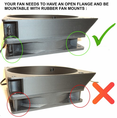 140mm to 120mm CORNER ALIGNED OFFSET FAN Adapter Converter change PC Modding Mod - Afbeelding 4 van 10