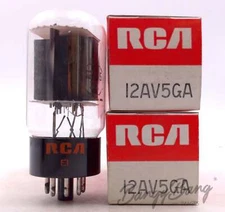 2 RCA 12AV5GA Beam Power Pentode Television Valve- BangyBang Tubes