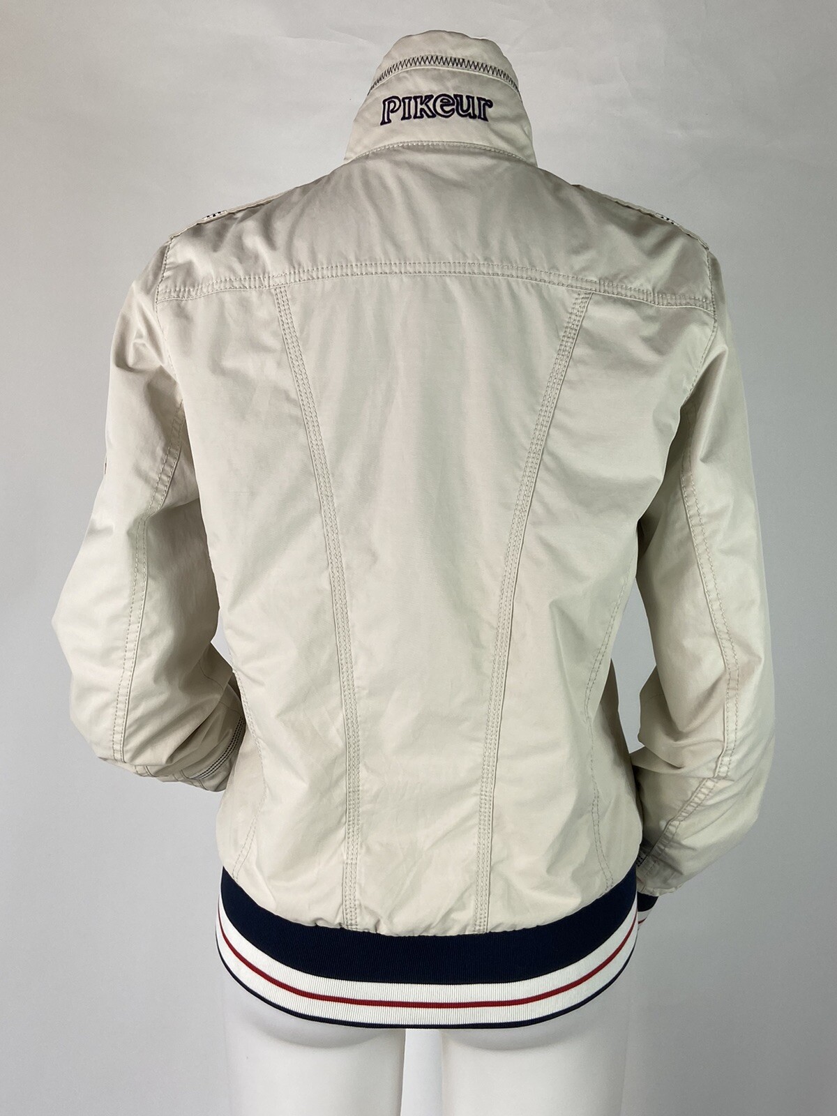 Pikeur International Size 10 Laurina Sports Brand Beige Full Zip Jacket