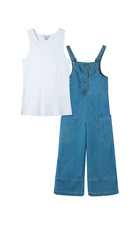 Habitual Kids Wide Leg Overall Jumper Set