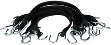 (100 Pack) 21" Rubber Bungee Cords with S Hooks Heavy Duty Outdoor Tarp Straps