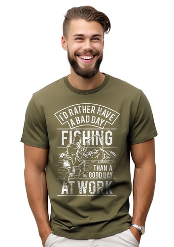 Bad Day Fishing t-shirt - Funny and Fishy! 100% cotton, Funny t-shirt, Unisex Pr - Picture 5 of 90