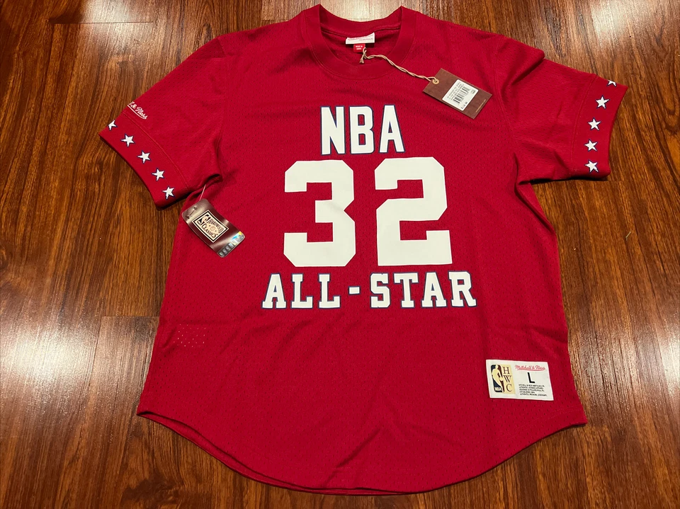 Camiseta deportiva All Star Mitchell & Ness 1988 para hombre Magic Johnson Lakers malla grande L NBA Foto 3 de 4