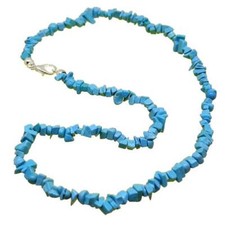 Coralli di Sardegna Collana Turchese chips 4/5mm Chiusura Argentata cm 40
