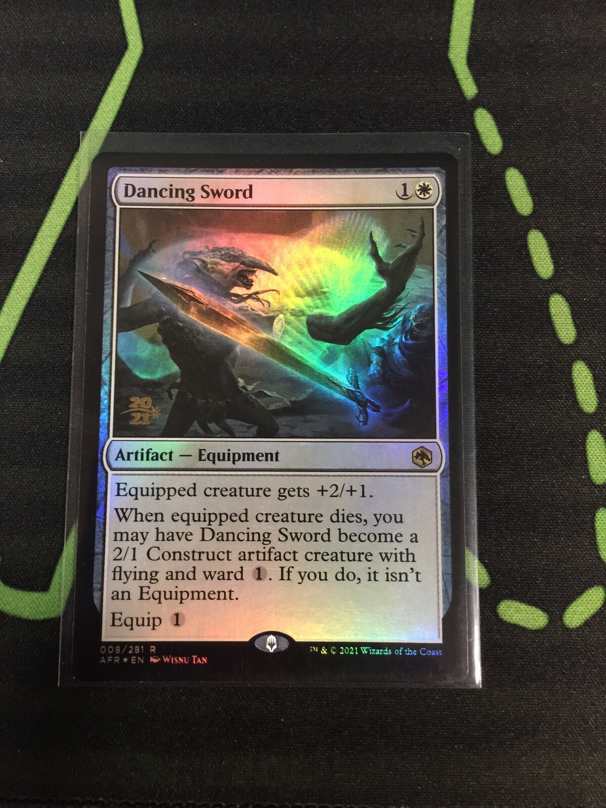 MTG Magic The Gathering Dancing Sword Foil Prerelease Promo DnD Artifact