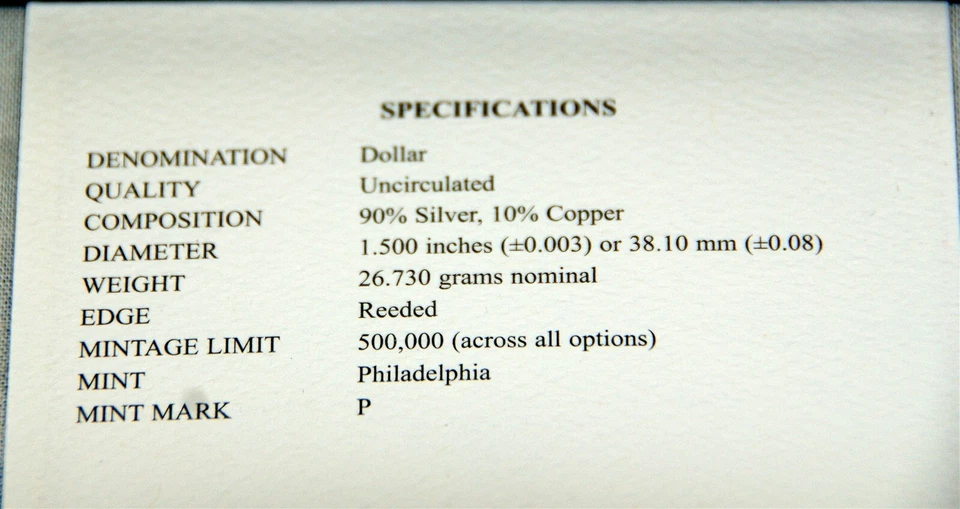 2012 P Star-Spangled Banner Commemorative 90% Silver $ Uncirculated w/OGP & COA - Image 3 of 4