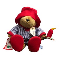 Paddington Bear Holiday Christmas Plush Toy Vintage 1999 No Ornament