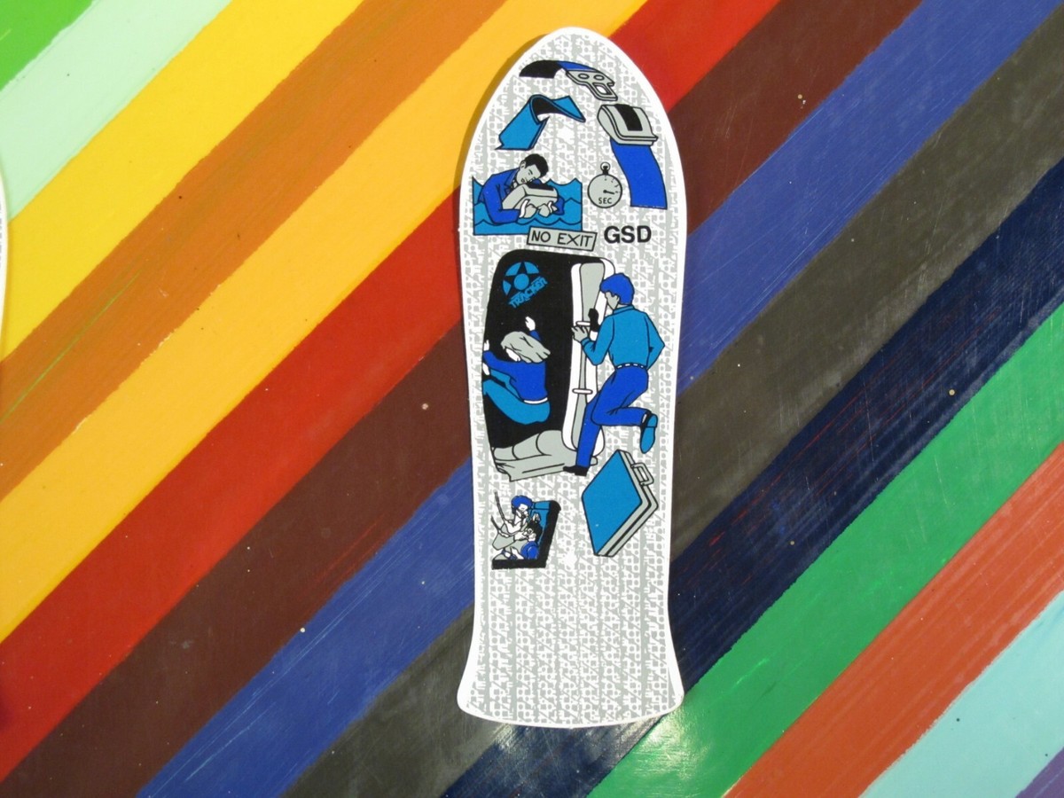 スケートボード Tracker Vtg Skateboard Sticker vtg 1980s Tracker Trucks Skateboard sticker - Wilkes GSD Kasai