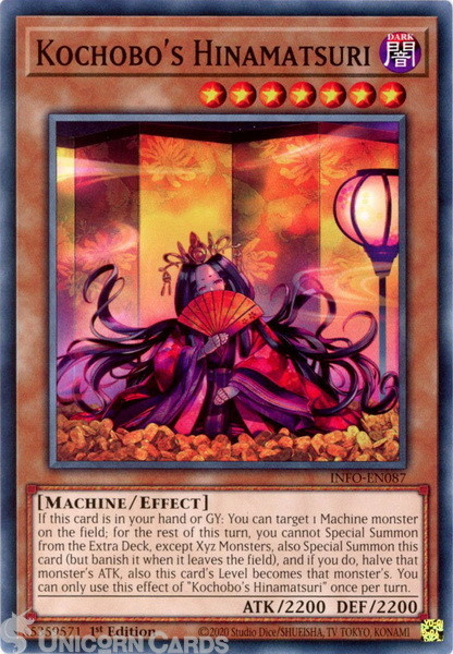 INFO-EN087 Kochobo's Hinamatsuri : Common 1st Edition YuGiOh Card