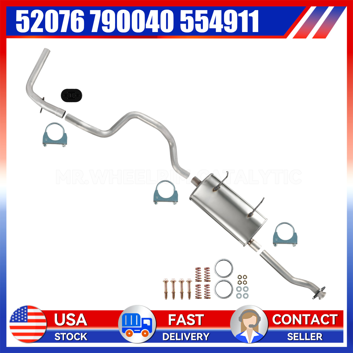 Muffler Tail pipe Exhaust Sys 1995 1996 1997 For Ford Ranger w/ 108" Wheelbase