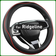 Car Steering Wheel Cover Leather For Honda Ridgeline Black Red Auto Accessories Car Steering Wheel Cover Leather For Honda Ridgeline Black Red Auto Accessories