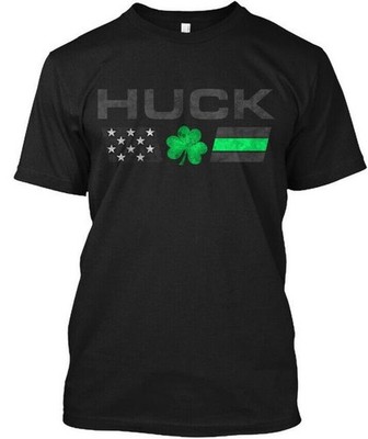 Huck Family Lucky Clover Flag T-Shirt Made in the USA Size S to 5XL