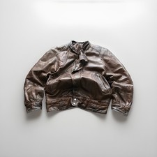 Jacket OG Leather Men Moto Biker Y2K Gothic Faded West Style Bomber