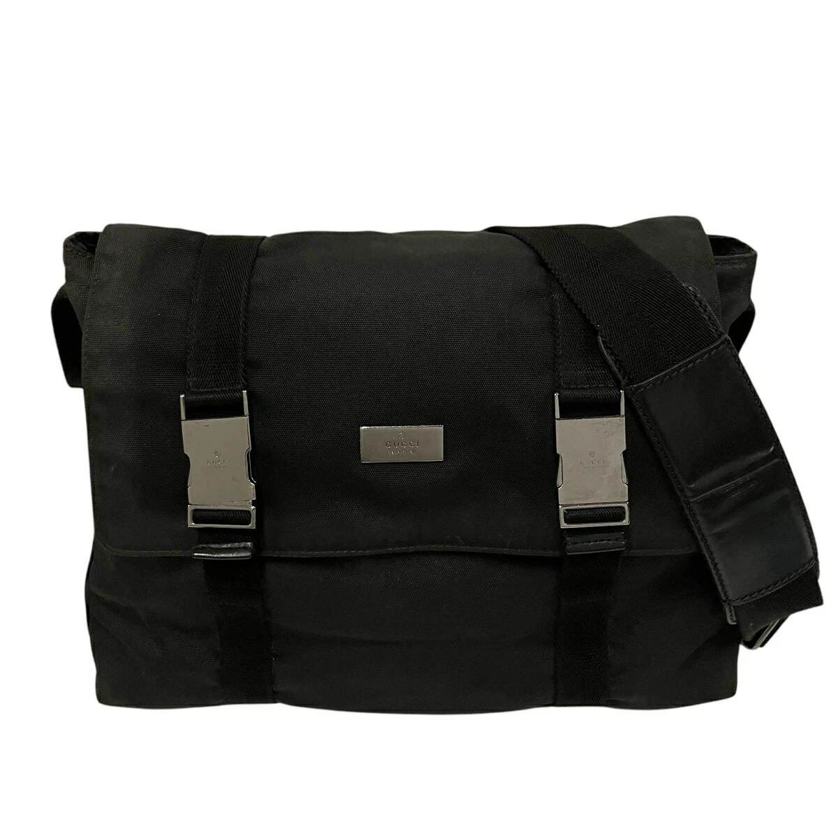 Gucci 122373 Sac Bandoulière Messenger Nylon Toile Noir Homme