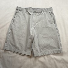 Vineyard Vines Breaker Shorts Dobby Cotton 8.5" Inseam Light Gray Men's Size 34