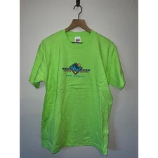 Vintage Las Vegas Shirt Palm Tree Green Graphic 1990s Tee VTG 90s Large