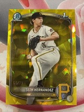 2025 Bowman Draft Chrome Sapphire Seth Hernandez /75 SSP Yellow Refractor #BDC25