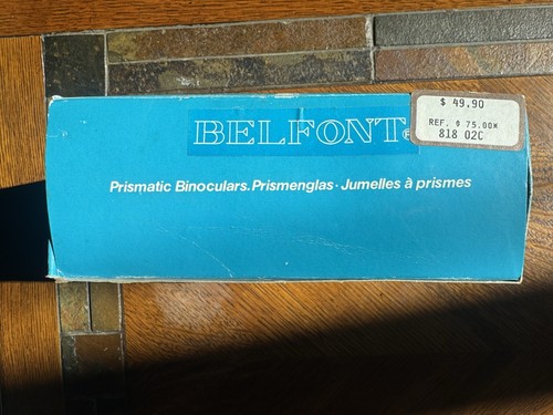 Belfont Field Binoculars 7x35 393ft at 1000yds Fully Coated Vintage W/Case NEW - Picture 6 of 7