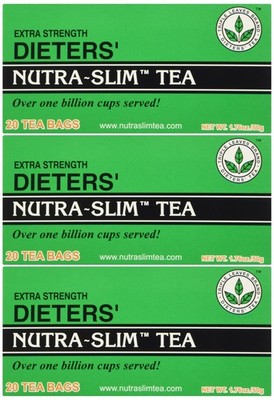 Nutra-Slim Tea (20 Tea Bags), Extra Strength - Senna Tea Dietary Detox, 20 Co...