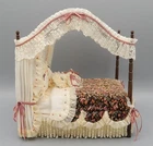 Vintage OOAK Nellie Belt Canopy Bed Artisan Dollhouse Miniature 1:12