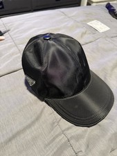 PRADA Black Adjustable Mens Baseball Cap Desi...