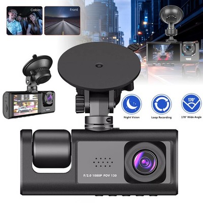 Dual Lens Autokamera Dashcam FHD 1080P DVR Recorder Nachtsicht Fahrer Recorder