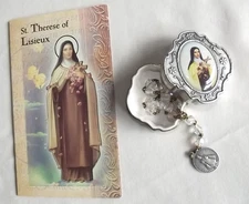 Infant of Prague Chaplet 2 Piece Holding Box St Therese Lisieux FullColor Folder