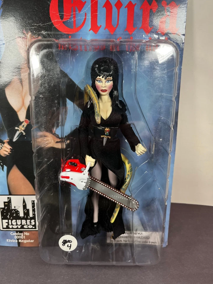 Экшн-фигурка Figures Toy Co ELVIRA Mistress Of The Dark Blue Card 7 дюймов 1998 - Изображение 3 из 4