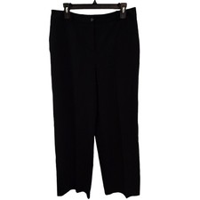 Evan Picone Size 12 Solid Black Dress Pants