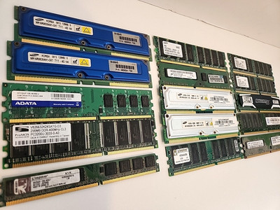 Mixed Desktop RAM Lot 256MB 128MB 1GB 2GB DDR DDR2 DDR3 Kingston Samsung Crucial