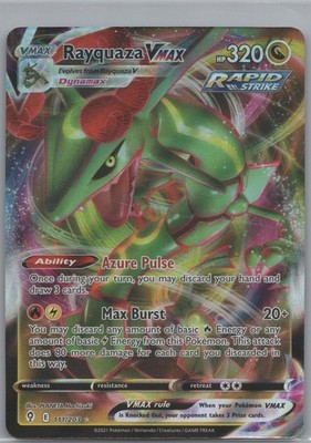 Rayquaza VMAX 111/203 Holo VMAX Rare Evolving Skies Pokemon Near Mint
