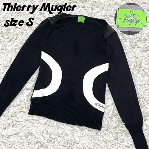 Mugler, Thierry Mugler maglia vintage S - raro maglione scollo a V profondo