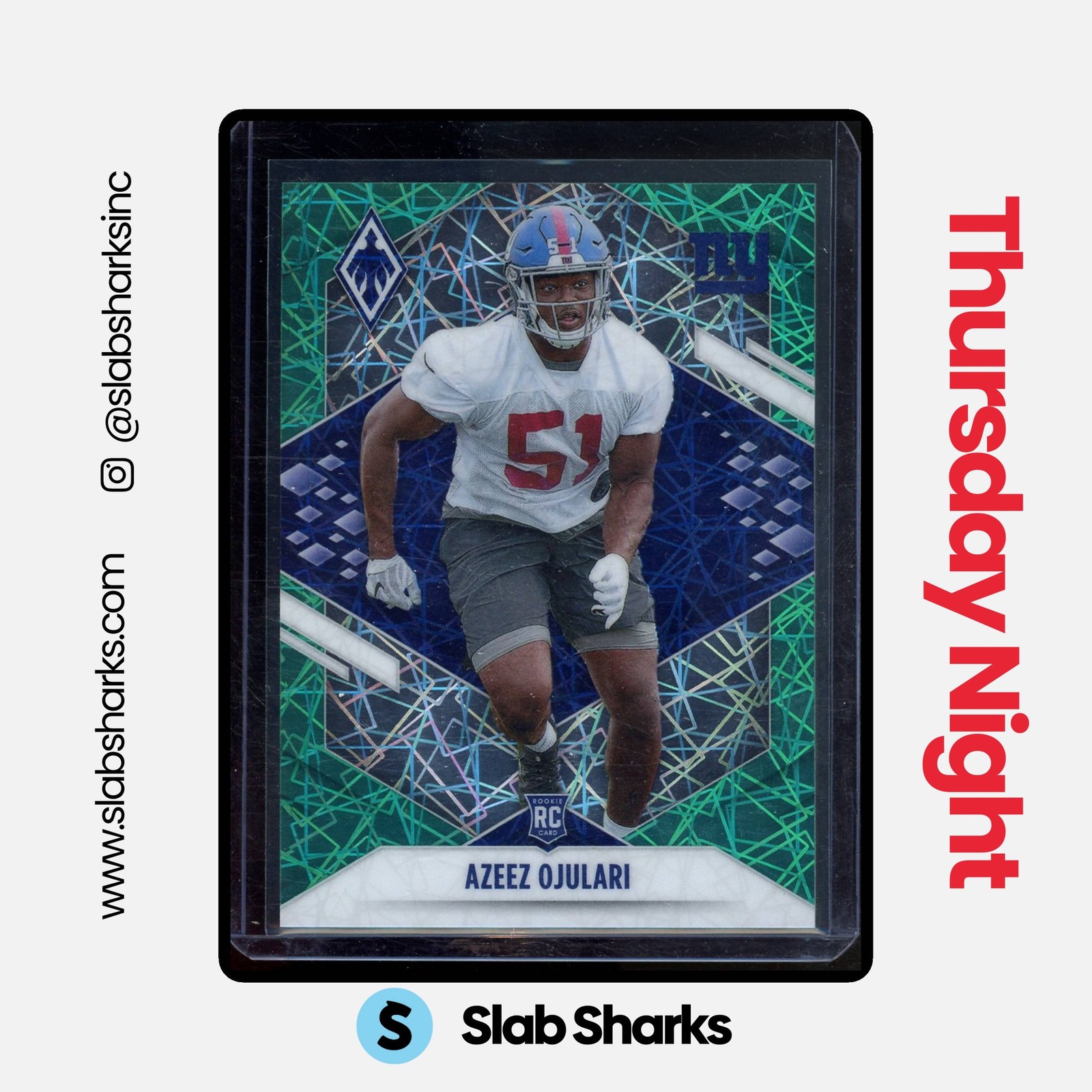 Azeez Ojulari Panini Phoenix #165 Green Lazer