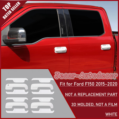 Weißes Türgriff- und Türgriffmulden-Dekorset für Ford F150 (2015 2020)