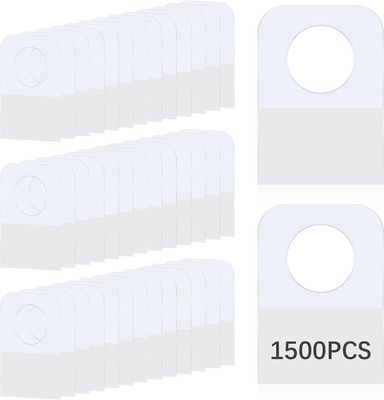 1500Pcs Hang Tabs Self Adhesive Hanging Tabs 1.3×0.9 Inch, Clear Plastic Hang Ta