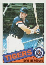 1985 Topps Baseball Card #368 Dave Bergman First Baseman Detroit Tigers