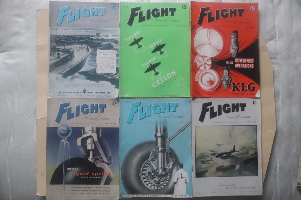 Flight and The Aircraft Engineer Magazines 1944 Lot of 40 Royal Aero Club - Image 4 of 4