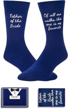 Father of The Bride Groom Wedding Socks for Men Novelty Gifts from Daughter
