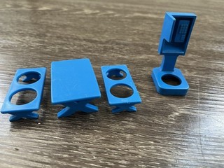 Vintage Fisher Price Little People Rare HTF Blue Picnic Table Blue Phone Booth