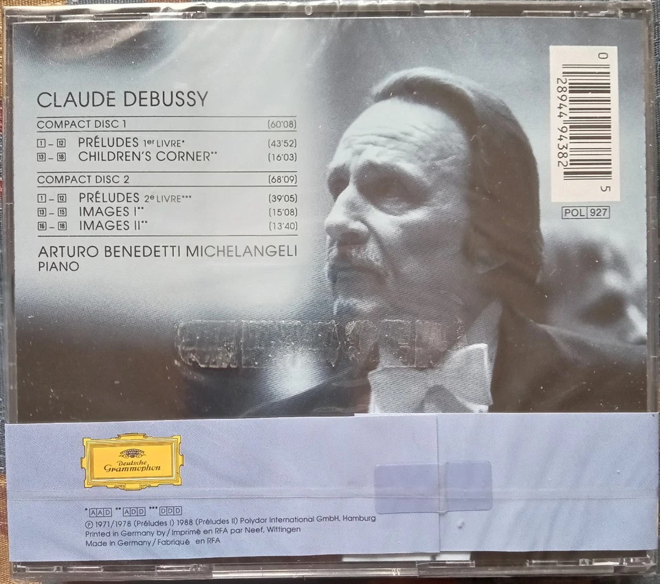 ARTURO BENEDETTI MICHELANGELI - Plays Debussy ( 2 CDs von DG ) - Bild 2 von 2
