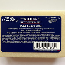 Kiehl s Ultimate Man Body Scrub Soap 7 oz Exfoliating Bar for Men w/Oat Seale