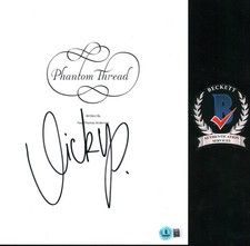 Vicky Krieps "Phantom Thread" AUTOGRAPH Signed Script Screenplay BECKETT COA