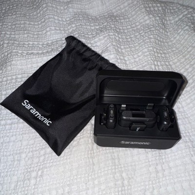 Saramonic Wireless Microphone System, 3.5mm TRS, Case, Cables, Windscreens, Bag
