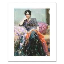 Pino (1939-2010), "Her Favorite Book" Limited Edition on Canvas, Numbered and Ha