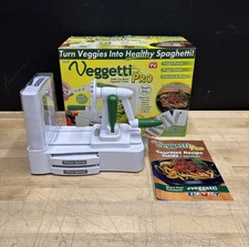 Veggetti Pro Tabletop Vegetable Spiralizer Spiral Cutter Seen on TV New Open Box