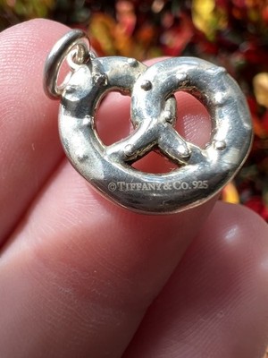 Authentic Tiffany & Co. Pretzel Charm Necklace Top Sterling Silver