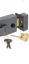 Yale Automatic Deadlocking Nightlatch Dark Metallic Finish/Brass P-89-DMG-PB-60
